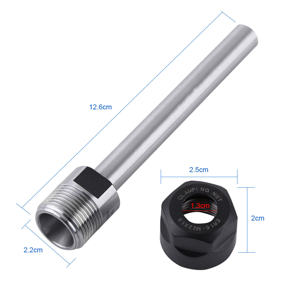 Supporto Mandrino Prolunga CNC C12-ER16-100L - Per Fresatrici Ad Alta Precisione - Foto 7