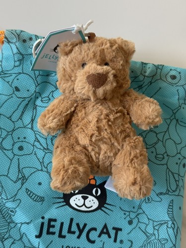 AUTHENTIC‼️Jellycat BARTHOLOMEW BEAR BAG CHARM New ✅NWT KeyChain - Picture 2 of 6