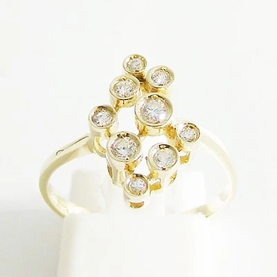 Ring Gold 585er Brillanten Goldschmuck 0,20 ct. Damen 14 kt. Diamanten - Bild 1 von 4