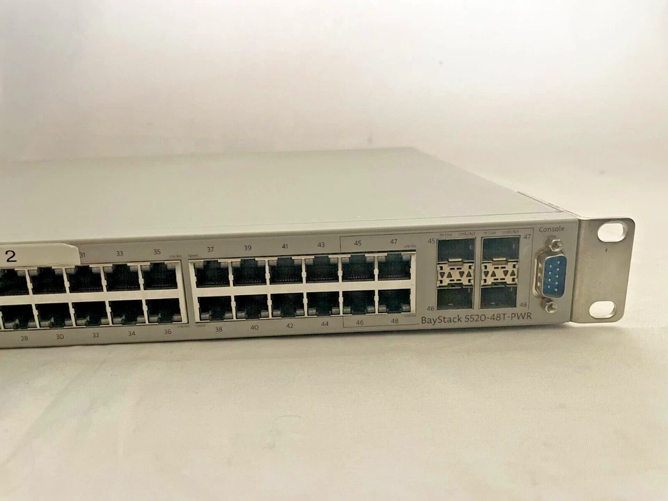 Avaya Nortel BayStack 5520-48T-PWR 48-Port PoE Switch Layer 3 Stacking Rack Ears - Image 4 of 4