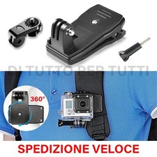 Supporto Clip a Pinza per GoPro zaino cinta bretella rilascio rapido + ACCESSORI