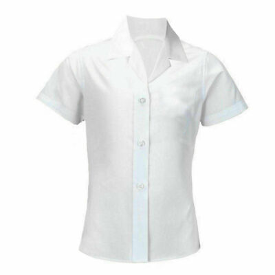 Reverskragen Hemd Bluse Mädchen Kinder Schuluniform Oberteil Kurzarm 2,4,6er Pack