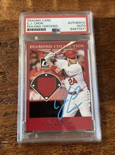 Cj Cron IP Signed Donruss Game Jersey Card Psa Dna Coa Slab Angels Autographed