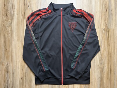MILWAUKEE BUCKS Jacket Large ADIDAS Black Track Jacket Warm Up NBA Basketball