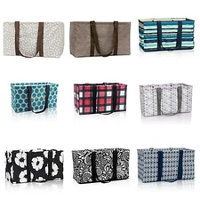 Thirty One CR Large Utility tote Storage Beach Picnic Laundry Basket Bag 31 Gift