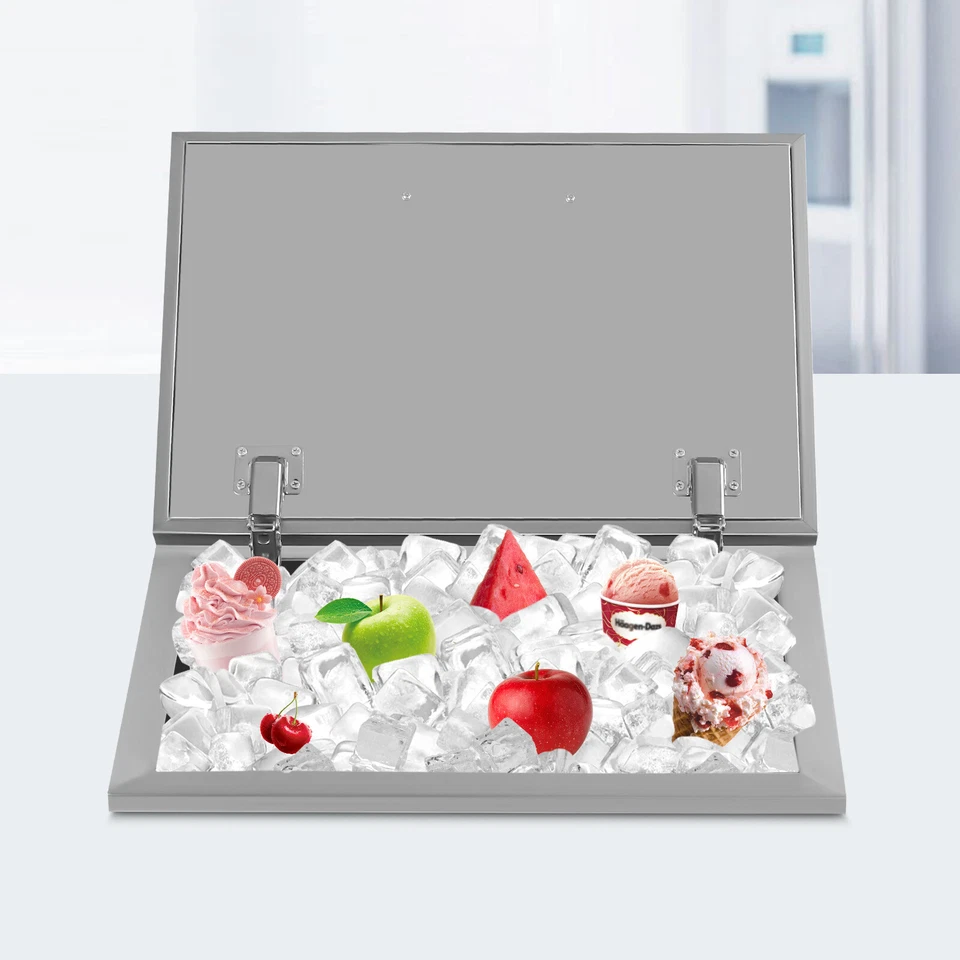 SS304 Drop In Ice Chest Bin Ice Chest Cooler Stainless Steel W/Lid & Hose; Drain - Image 4 of 4