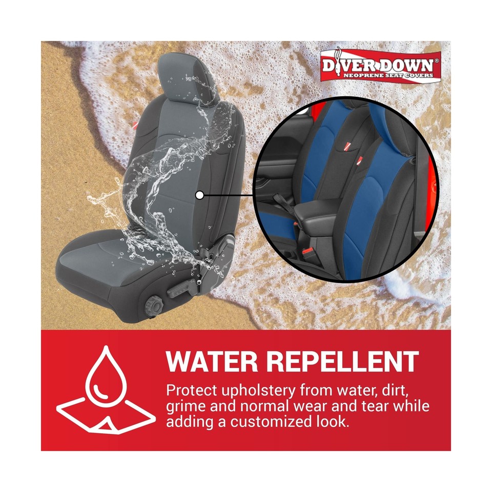 Diver Down Neoprene Seat Cover Set Fits Jeep Gladiator JT 20202022