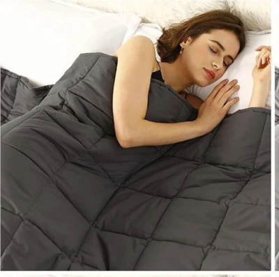 BELDORA NEW Large Luxury Weighted Blanket Sleep Aid Anxiety Depression Insomnia Grey UK