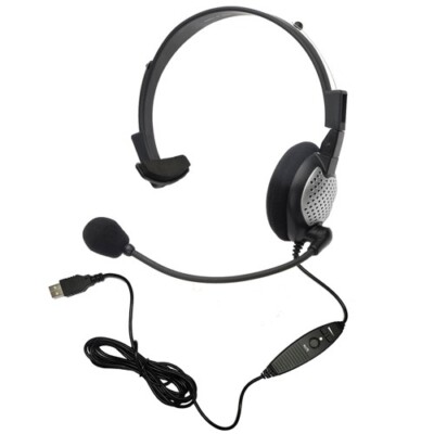 Voice Recognition USB Headset with Noise Cancelling Microphone for