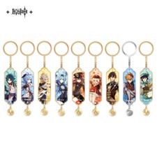 miHoYo Genshin Impact Epoxy Keychain Zinc Alloy Keyring Original Official Goods