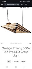 Omega Infinity Pro LED Grow Light 300w Dimmable Full Spectrum 2.7umol/J