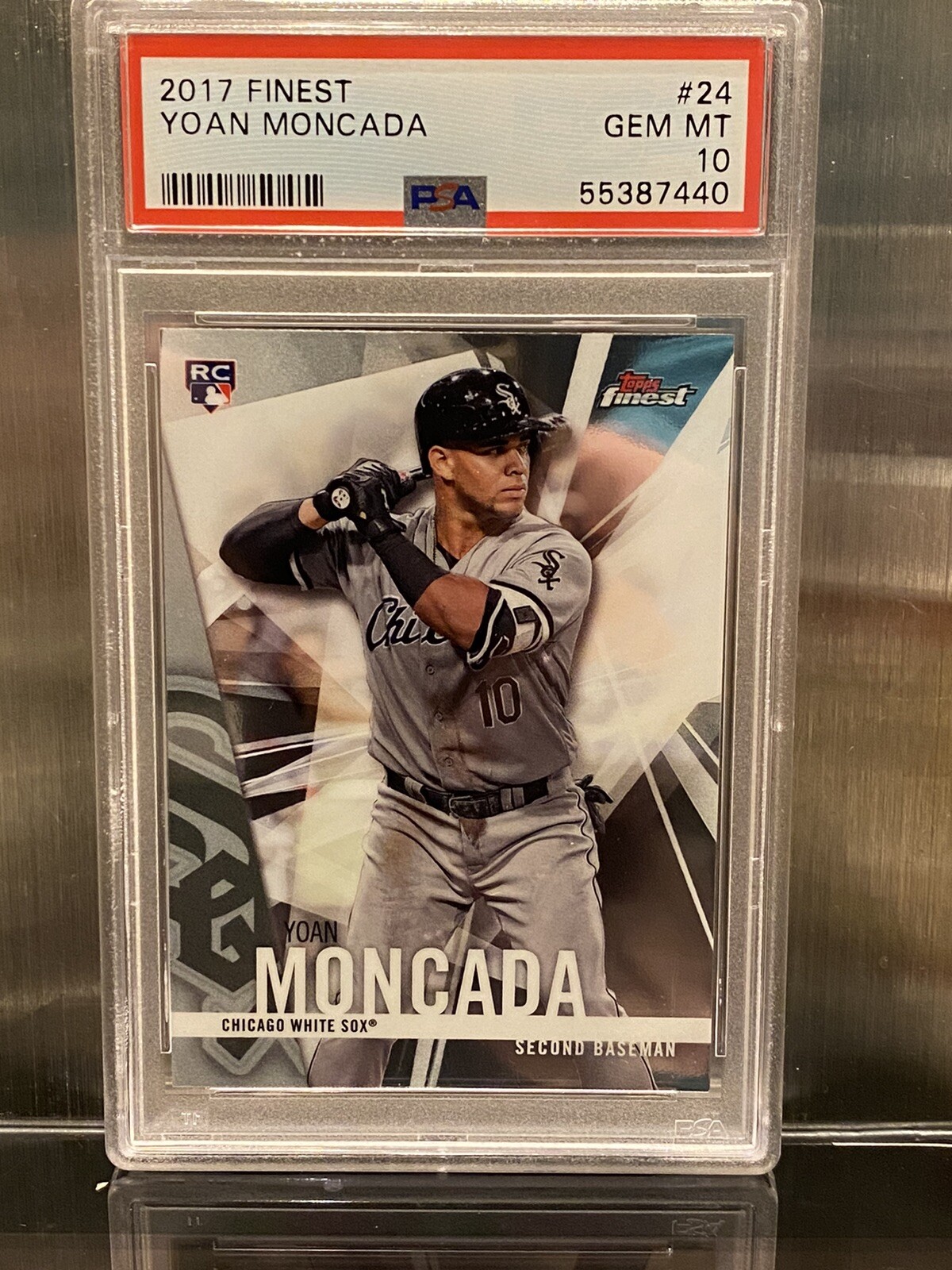 Psa 10 2017 TOPPS Finest 24 Rookie YOAN MONCADA {Mint QR Slab} Chicago White Sox