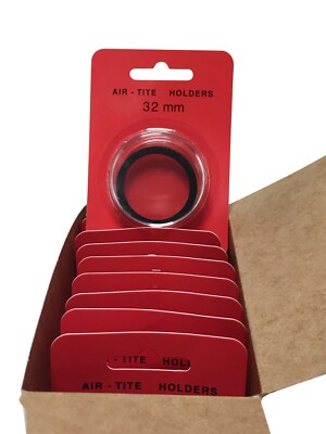 10 H32 Airtite Capsules Black Foam Ring 32mm Fit 1 Oz US Gold Eagle $50 Buffalo