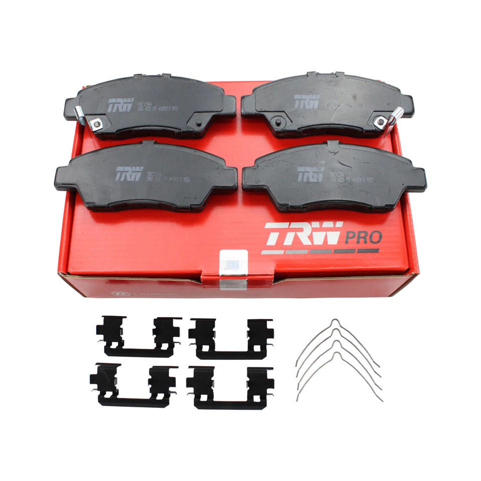 Juego de pastillas de freno delanteras de cerámica TRW Pro con herrajes para Honda CR-Z Fit 1,5 L L4 Foto 3 de 4