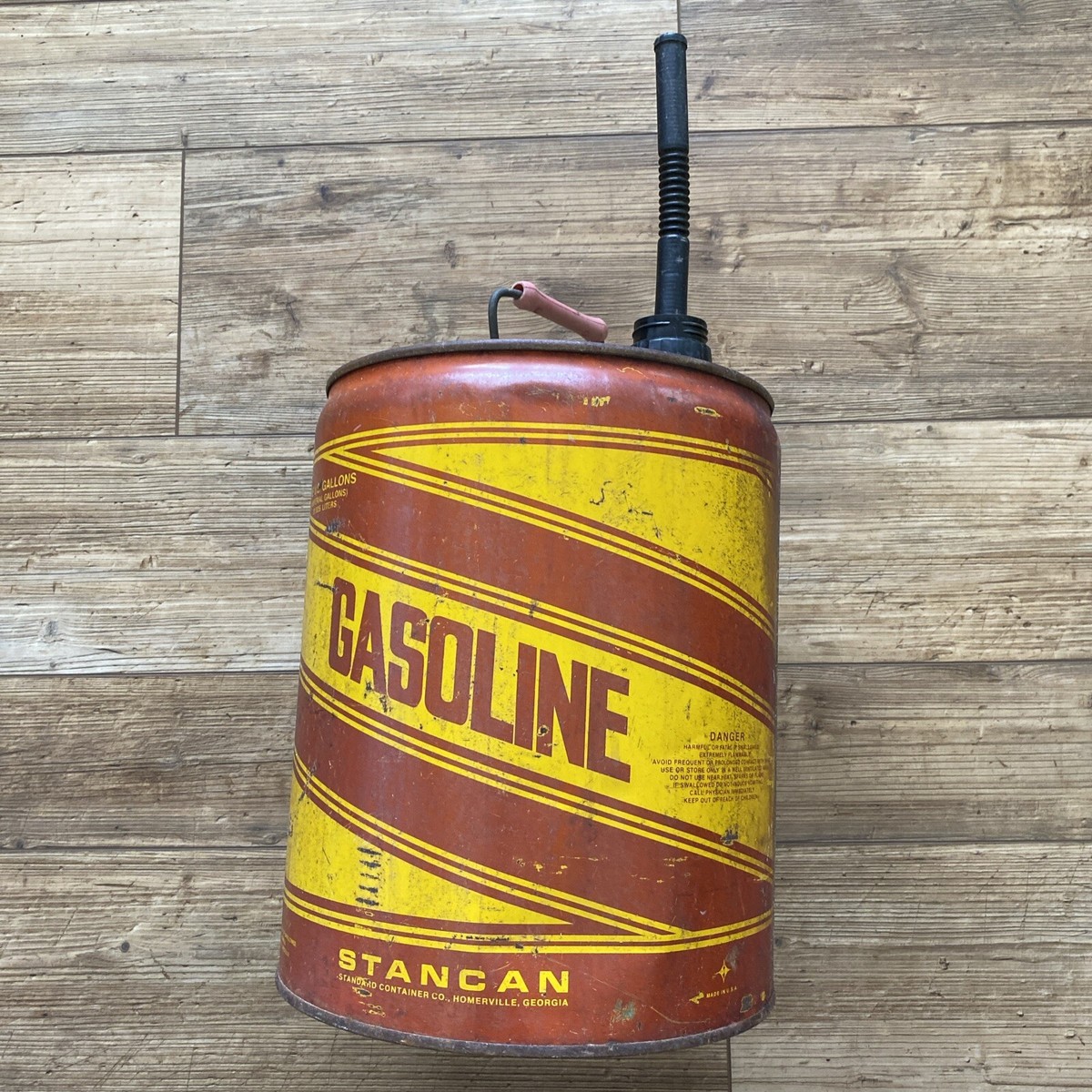 StanCan 5 Gallon Gas Can Vintage With Nozzle & Handle USED | eBay