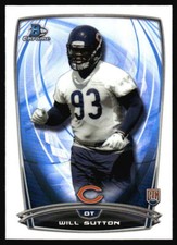 2014 Bowman Chrome Will Sutton Refractor #120 Chicago Bears