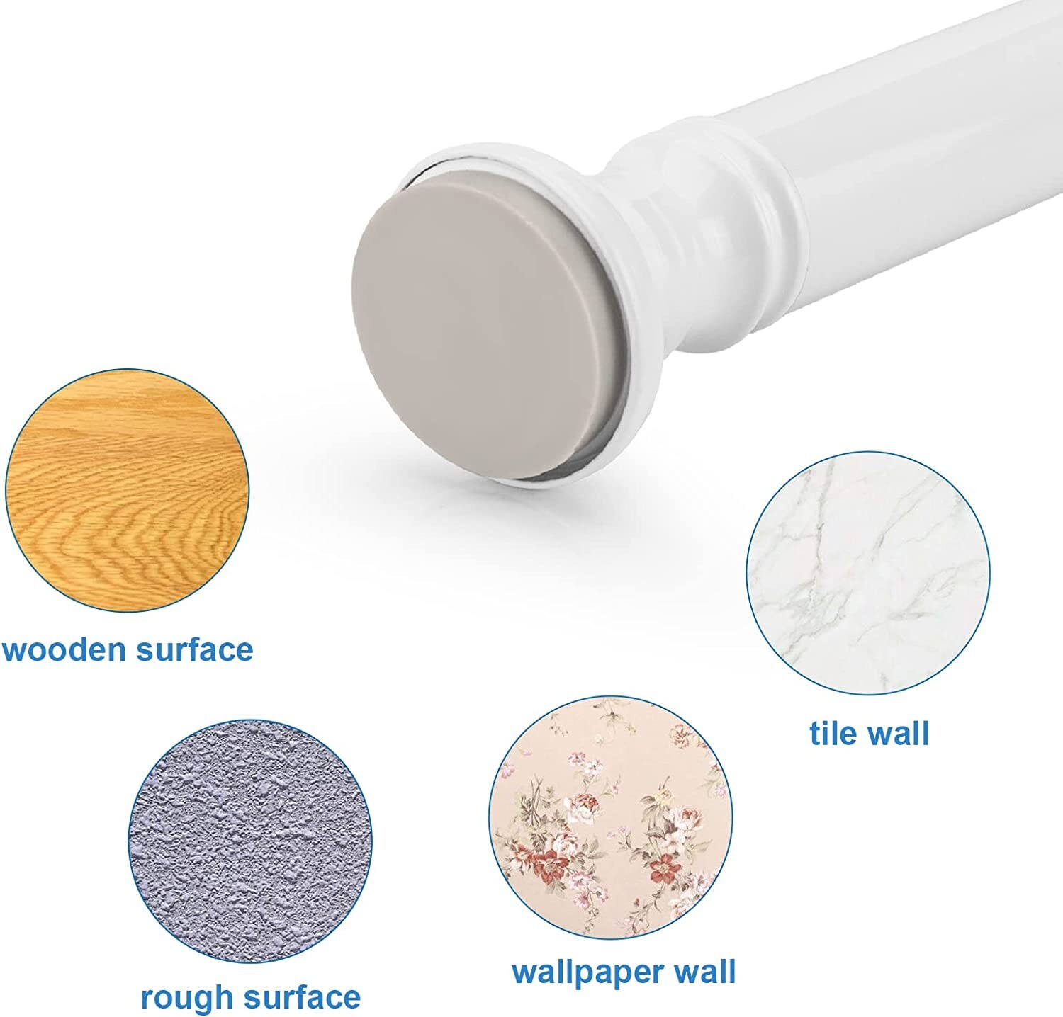 Amazer Spring Tension Shower Curtain Rod, 42 72 Inches Rust