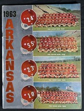 1963 Arkansas Razorbacks Football Guide Jerry Jones Jimmy Johnson Media Guide