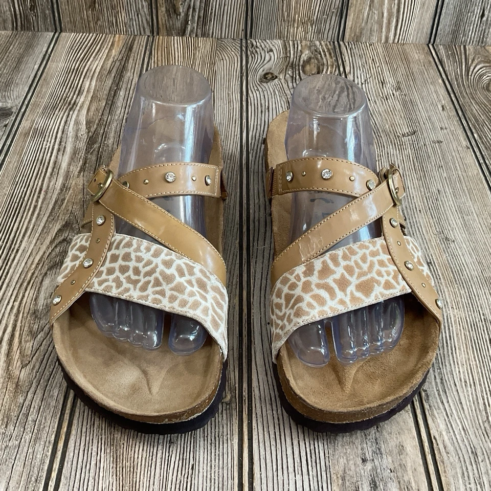 Betula by Birkenstock 女式水钻宝石豹纹凉鞋 41-10 N 码 — 第 2/4 张图片