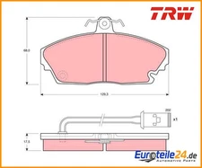 Brake Pad Set, Disc Brake TRW GDB479 for Rover 800