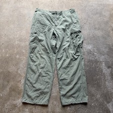 Vintage US Army OG-107 Rip Stop Poplin Trousers Pants Large Regular