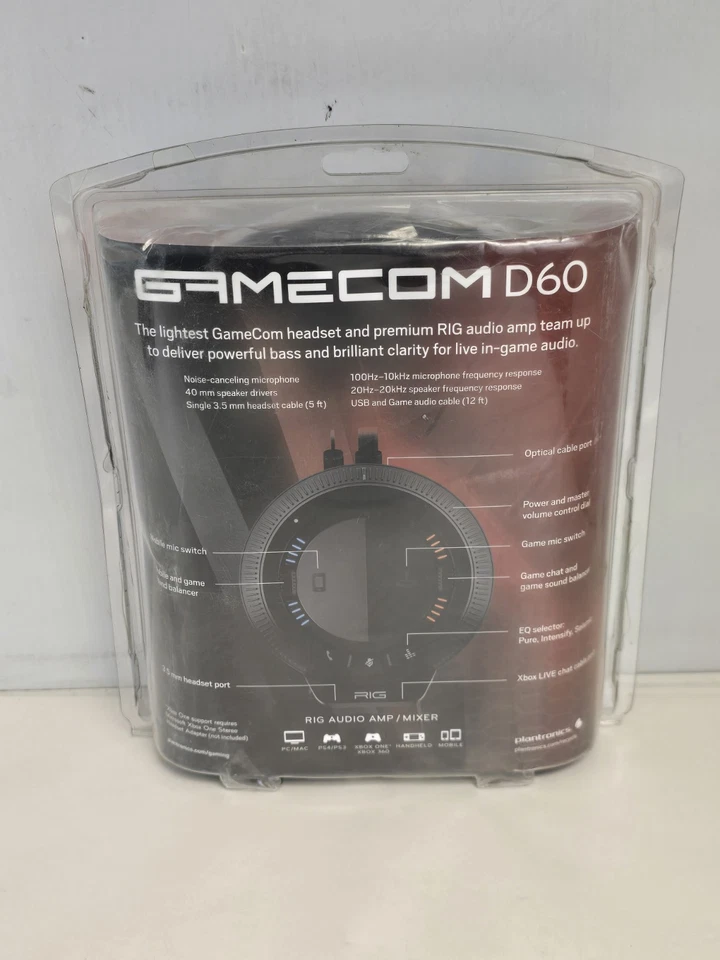 Plantronics GameCom D60 Wired Gaming Headset for PC Mac PS4 PS5 Xbox One 360 - Image 4 of 4