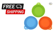 3 Pack Pet Food Can Covers Lids Universal BPA Free & Dishwasher Dog&Cat Food Can