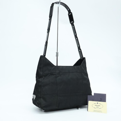 #ad With G Card Excellent Condition PRADA One Shoulder Pla Chain Triangle Logo $256.35