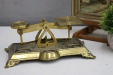 circa 1870 Antique English Postal Letter Scale • No Weights • Warranted Accurate