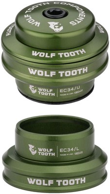 Wolf Tooth Olive EC34 Premium Headset - Aircraft-Grade Aluminum, Sealed