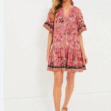 Ulla Johnson Malie  Pink Floral mini Dress size 6