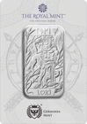 1 oz Silver Bar The Royal Mint Loki Silver Motif Bar in Blister