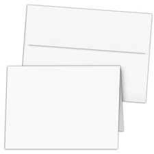 25 Greeting Cards Set – Blank White 4.25" x 5.5" Cards and Envelopes – Custom...
