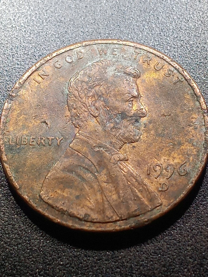 Unicorn 1996 D Lincoln Memorial Cent, Rare "Wide AM" - Image 2 of 4