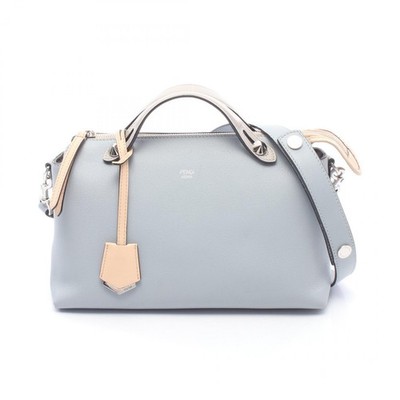 FENDI BY THE WAY MEDIUM (2-Way) Handbag 8BL124 leather Blue Gray Beige Used