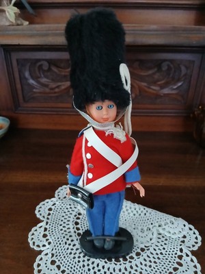 Vintage Danish Royal Guard Guardsman Toy Doll Figure Sleepy Eyes Made in Denmark