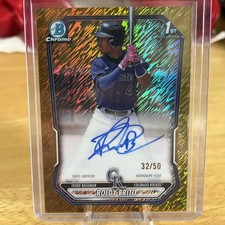 2026 Bowman Roldy Brito Chrome 1st Auto Gold Shimmer /50
