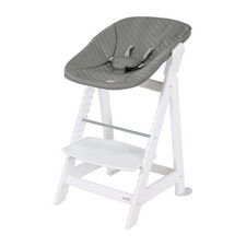 roba Born Up Hochstuhl Set 2in1 inkl. Aufsatz Stone gesteppt wei&szlig; lackiert