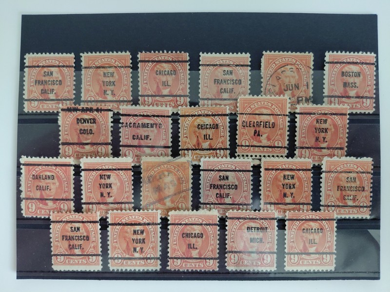 1922 US Stamps(Thomas Jefferson),Precanceled(Different Cities/States),Used,NH,NG