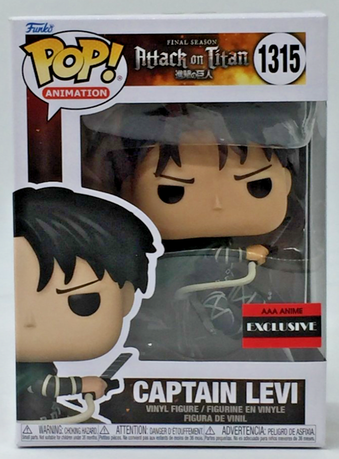 Funko Pop! Attack on Titan Captain Levi #1315 AAA Anime EX With