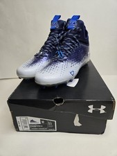 Under Armour Spotlight LUX MC 2.0 Mens Shoe Sz 10 Navy White Football Cleats