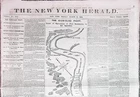 1863 -CIVIL WAR- NEW YORK HERALD Newspaper - Fort McAllister/Ogeechee River MAP