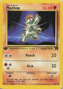 Machop 59/82 Team Rocket 1st Edition Common