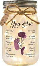 SOLMAY  You Are  Mason Jar Night Light   Friendship  Gratitude   You are