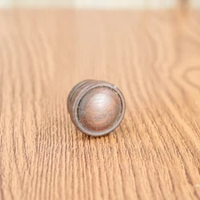 Vintage Radio Knob 1pc  1930's Deco Hardwood 1/4" Opening w/ Set Screw