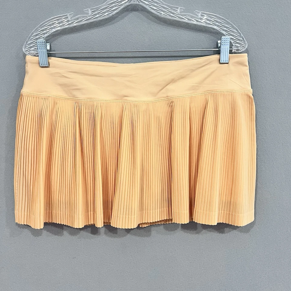 Saia Skort Lululemon Feminina 10 Laranja Plissada para a Rua II Tênis Pickleball - Imagem 2 de 4