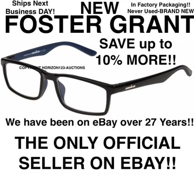 SALE🔥NEU🔥Foster Grant IRONMAN IM2002 Lesebrille - Schwarz/BLAU - STÄRKE AUSWÄHLEN - Bild 1 von 4