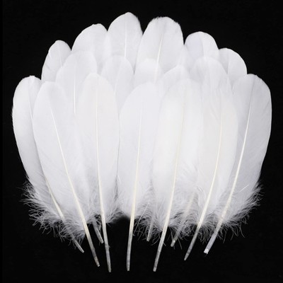 Ballinger Natural White Goose Feathers - 120Pcs 6-8 Inch Bulk Feathers for Cr...