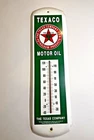 Vintage TEXACO Motor Oil Thermometer / Sign 17" x 5"