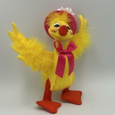 Annalee 2017 Collection Yellow Spring Duck Doll w Pink Top Hat  Ribbon